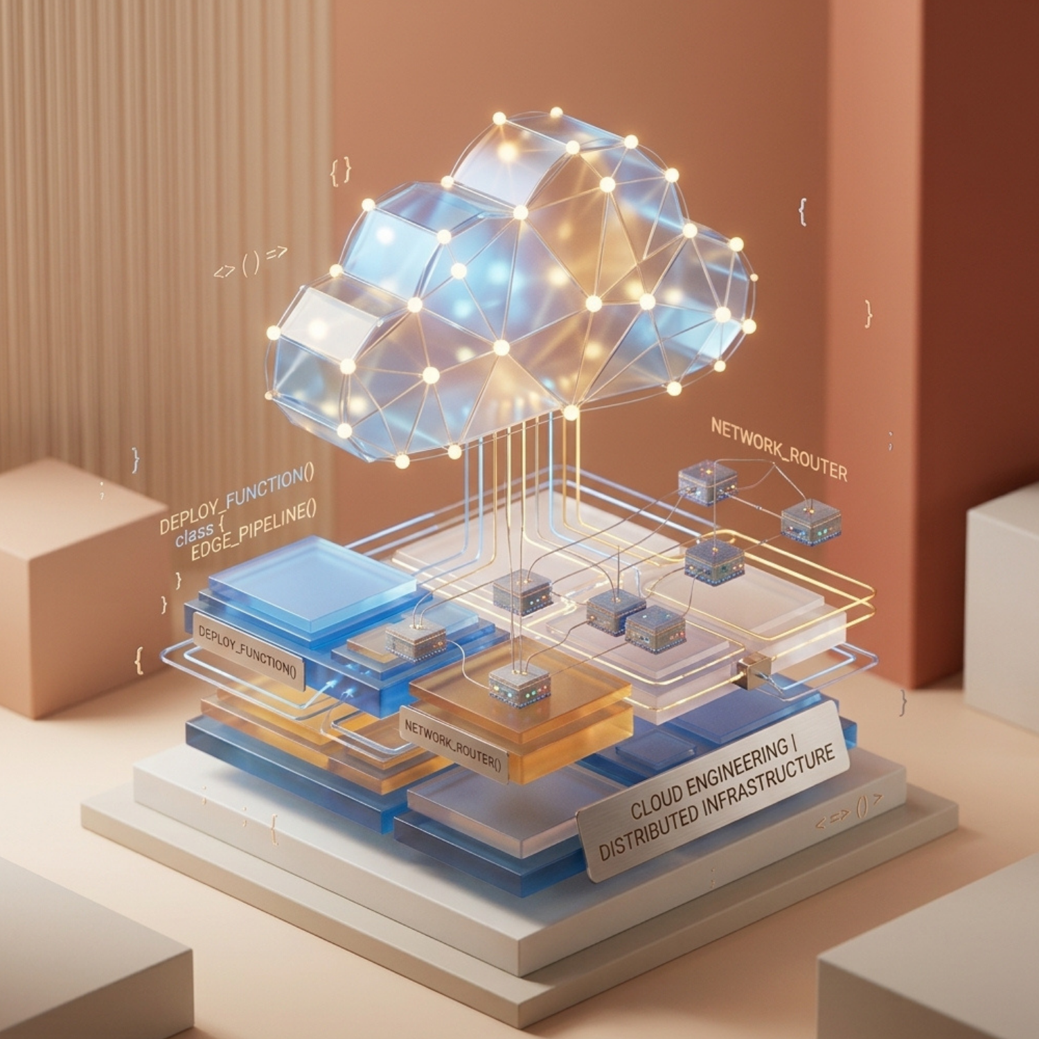 Cloud Infrastructure 3D Model